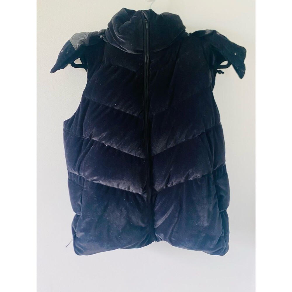 Athleta Lofty Velvet Down Puffer Vest Size M Wintercore Luxury Athleisure Ski